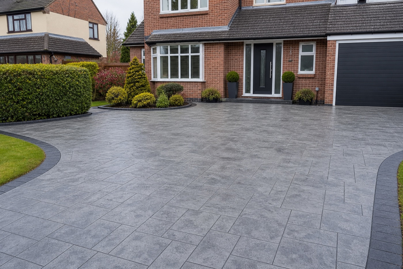 Completed pattern imprinted concrete project